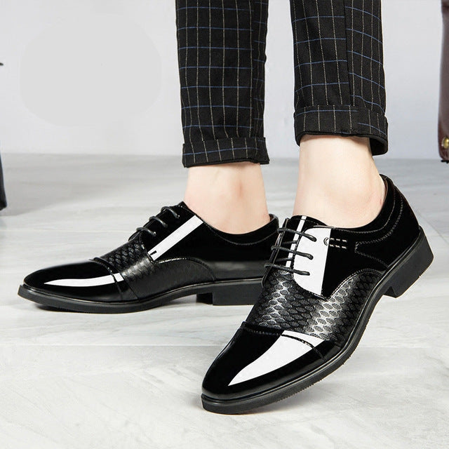 Men’s Black Leather Oxfords