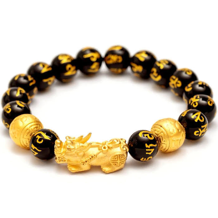 Gold & Black Dragon Bracelet