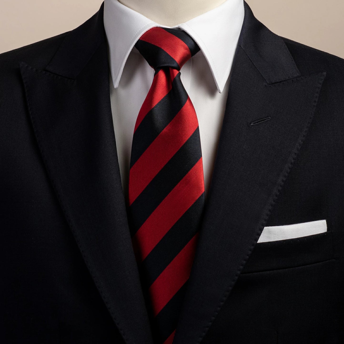 Stripped Navy & Red Tie