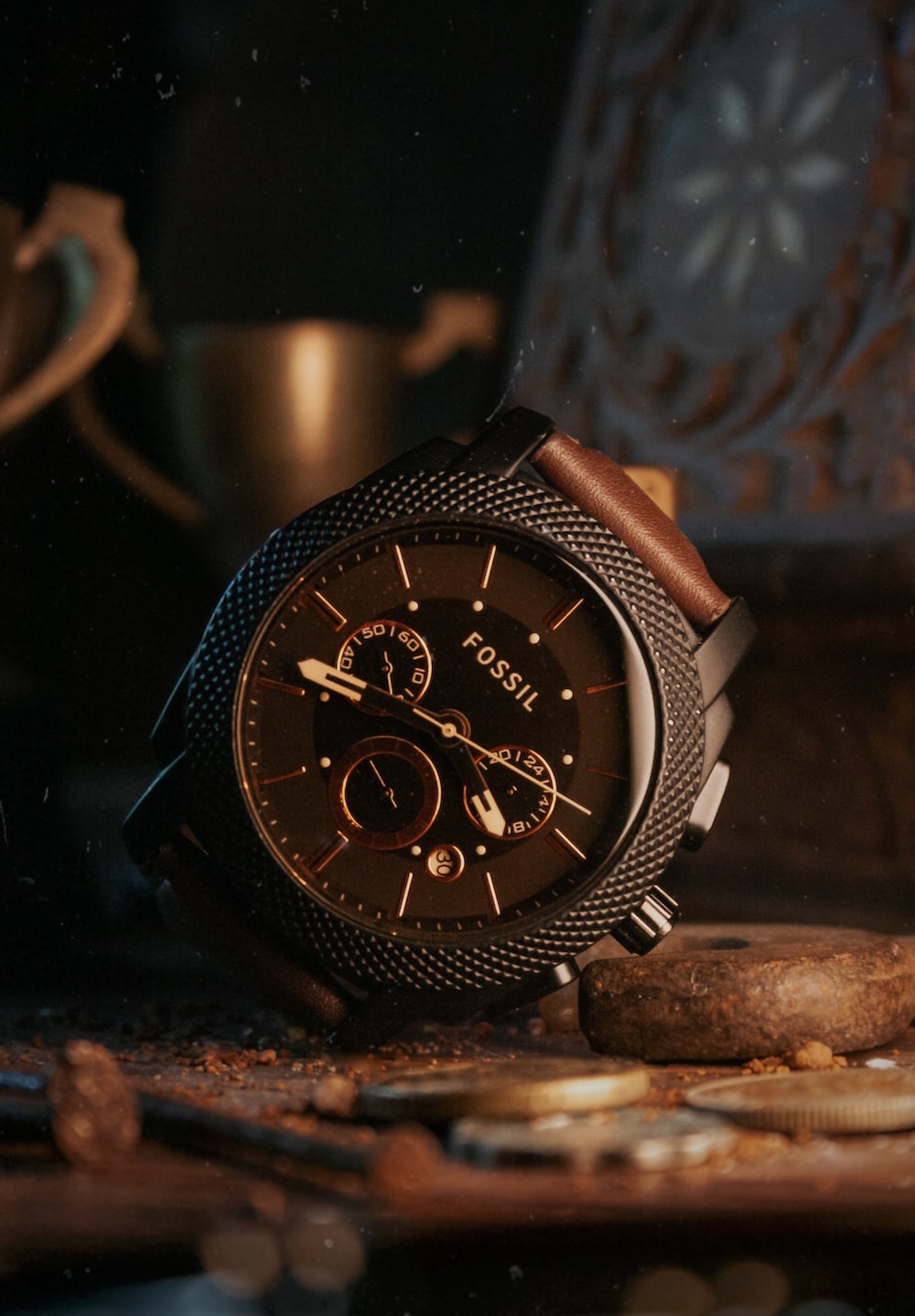 Men’s Brown Leather Fossil Watch