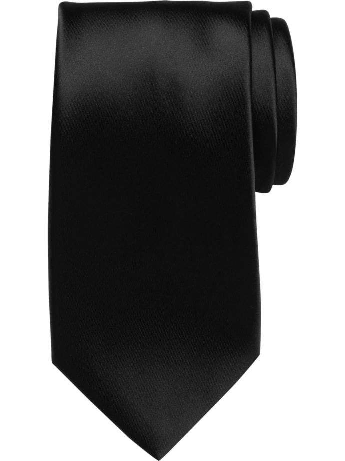 Black Silky Neck Tie