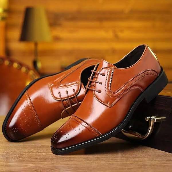 Men’s Oxford Iridescent Tip tip, Brown Dress Shoes shoes