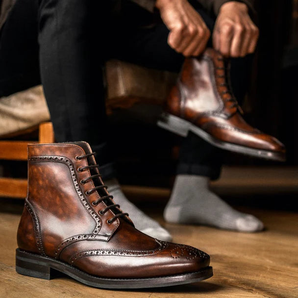 Wingtip Dress Boots