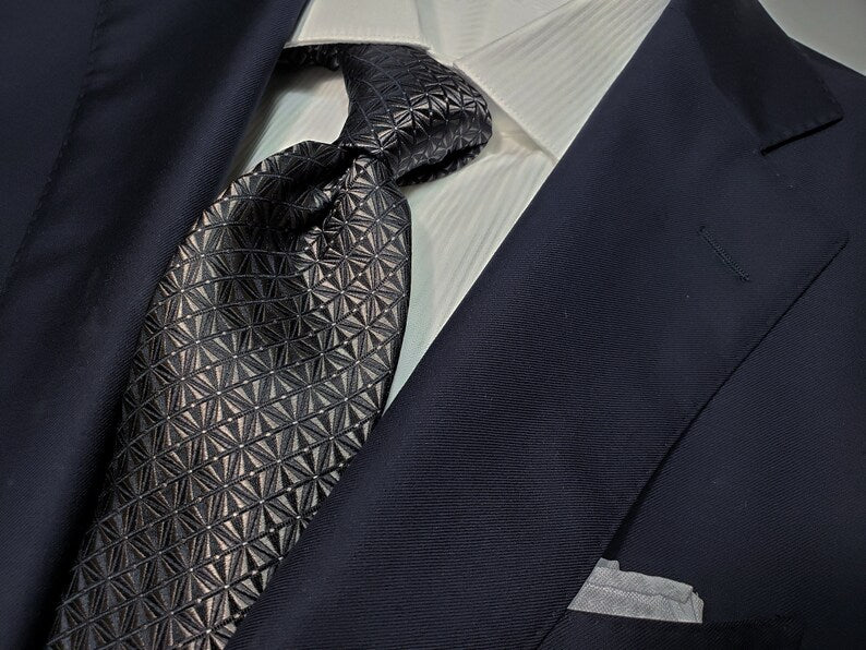 Brown On Black Silk Tie