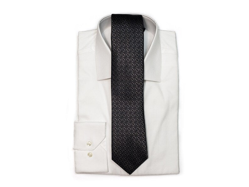Brown On Black Silk Tie