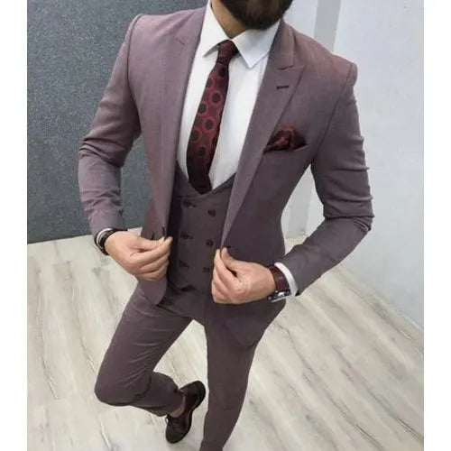 Mens Party Wear Three Piece Suit