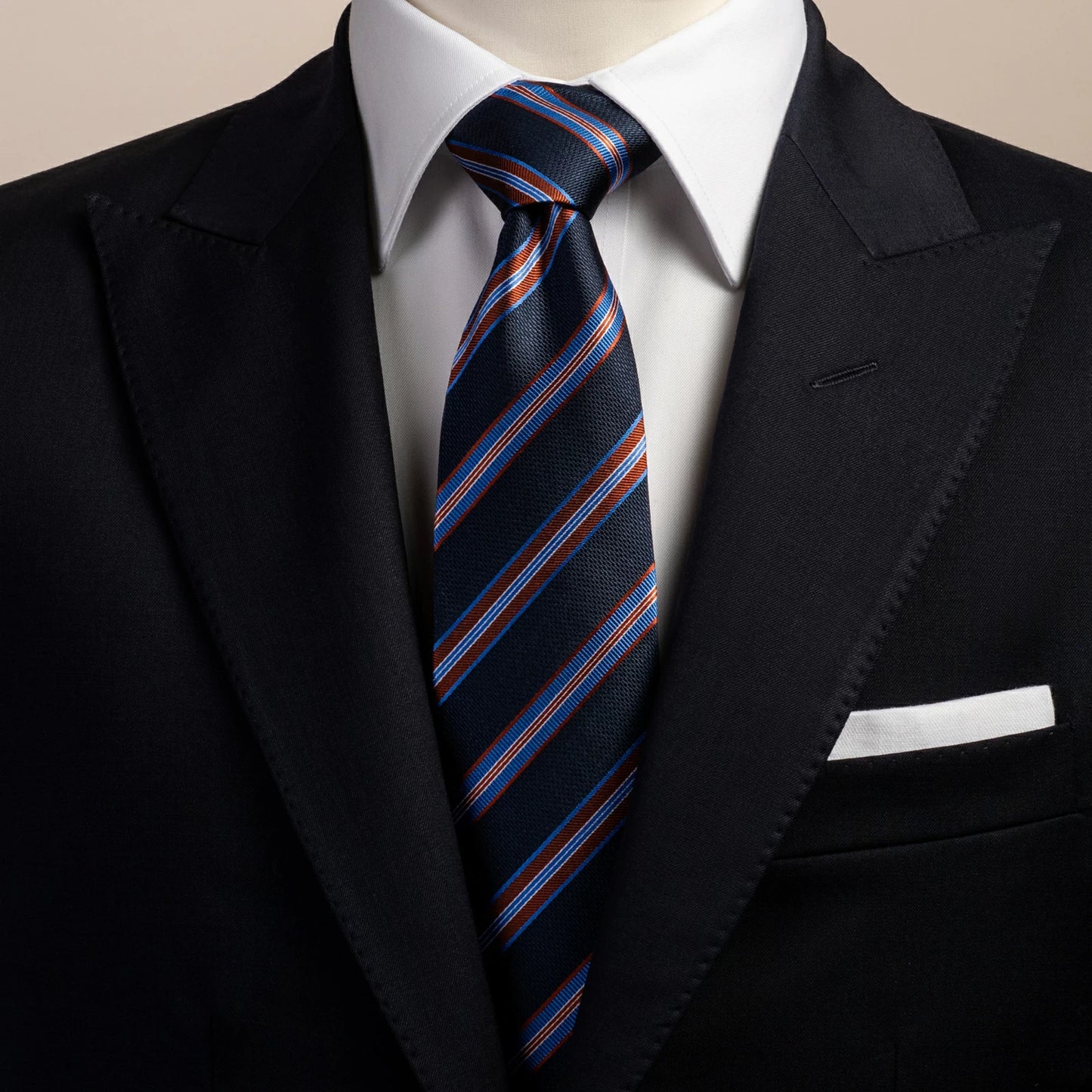 Stripped Navy Neck Tie